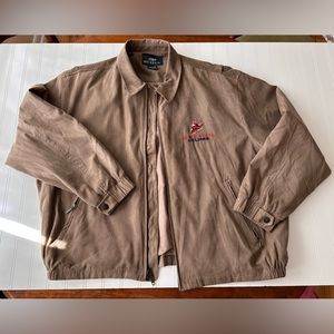 Brown Iowa State University brown bomber jacket